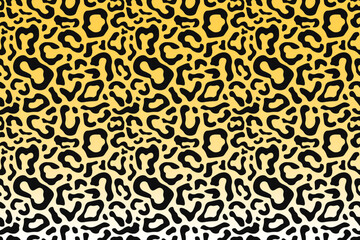 Seamless leopard pattern featuring solid black rings on a yellow background; perfect for bold fashion, packaging, and modern animal-themed artwork.