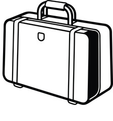 Briefcase lineart vector art illustratio