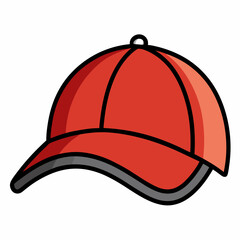 Minimal Cap Vector on White Background