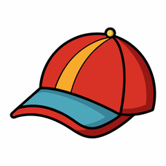 Minimal Cap Vector on White Background