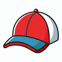 Minimal Cap Vector on White Background