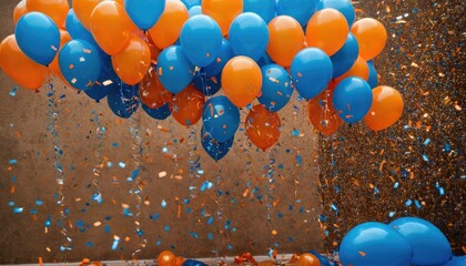 Balloons and happy new year concept party celebration background
5