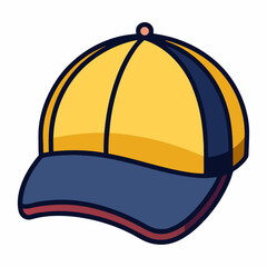 Minimal Cap Vector on White Background