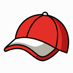 Minimal Cap Vector on White Background