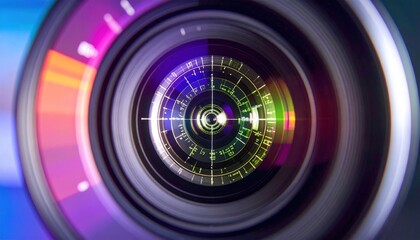 Aperture's eye: Close-up view capturing the inner workings of a camera lens