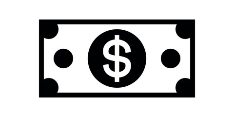 Isolated black dollar money or banknotes illustration vector design.
