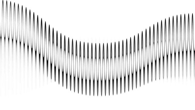 Animated Vertical Sound Wave Lines on White background