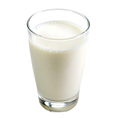 A glass of milk isolated on a transparent background