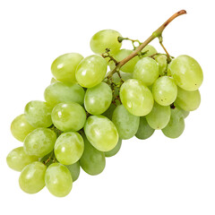 A grape bunch green isolated on a transparent background