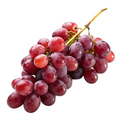 A grape bunch red isolated on a transparent background