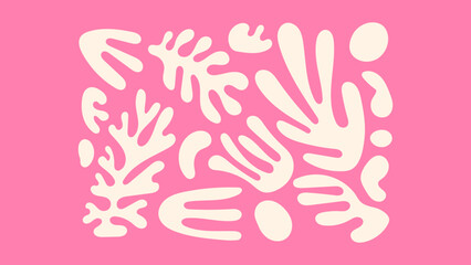 Naive floral illustration in hippie groovy style – vector botanical templates with decorative flowers and leaves for placards, posters and frames with copy space