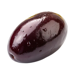 A kalamata olive isolated on a transparent background