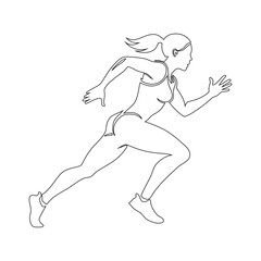 running girl vector