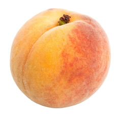 Fototapeta premium A peach whole isolated on a transparent background 