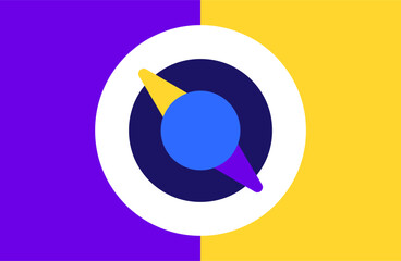 flat minimalize background with compass style