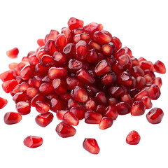 A pomegranate seeds pile isolated on a transparent background
