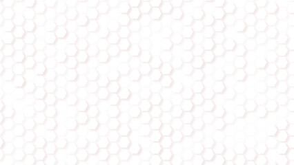 Hexagon seamless pattern. Honeycomb shape geometric background. white paper background, abstract shape, space for text, objects, vector illustration