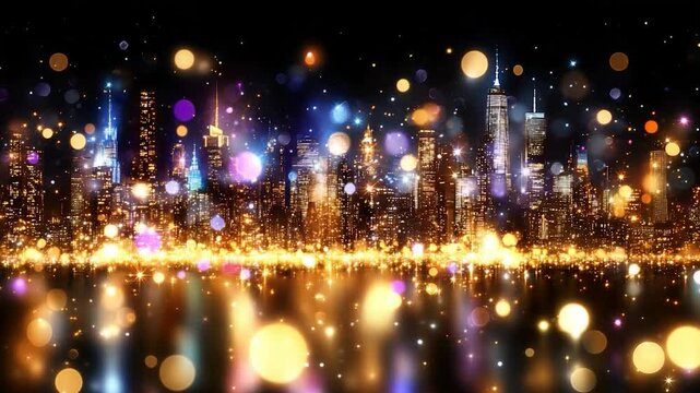 Spectacular Night in NYC: A Glittering Cityscape