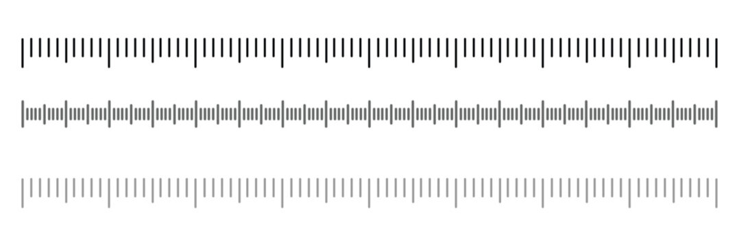Measuring scale, markup for rulers vector illustration. Various measurement scales with divisions. Measuring tool. Blank measuring&nbsp;scale&nbsp;indicator . Vector Illustration&nbsp;.&nbsp;EPS&nbsp;10&nbsp;. 