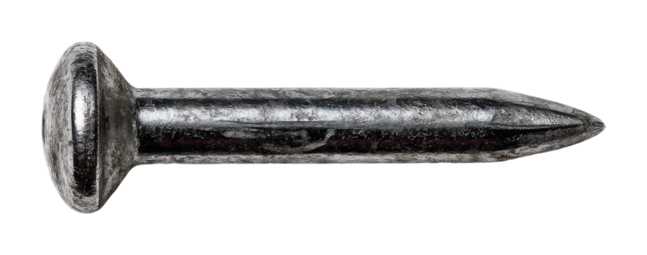 Hammering metal nails at construction site tools and hardware industrial work environment