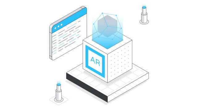 Digital Technology Isometric Animation.