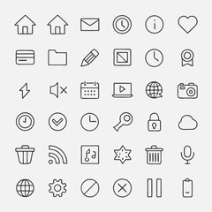 Business and finance icon set vector with symbols for web, mobile, and communication design