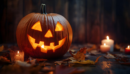 Obraz premium A creepy puppet show on Halloween night