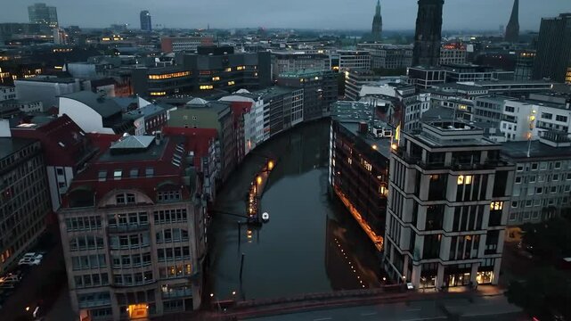Establishing Aerial View Shot of Berlin, Germany
