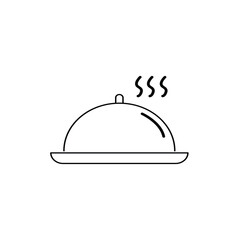 Illustration of movable food cover icon