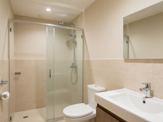 modern bathroom in a hotel
