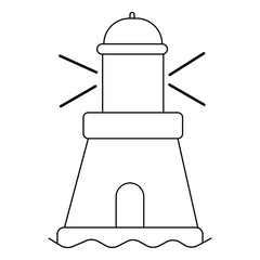 lighthouse icons symbol vector elements 