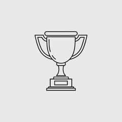 Line art illustration of a classic trophy award