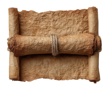 Ancient scroll unrolling reveal historical archive document type rustic top-down perspective