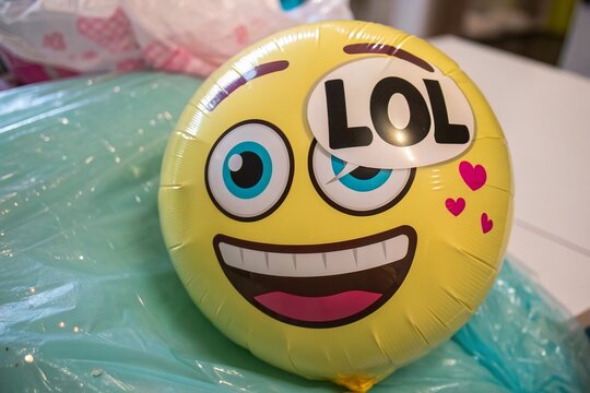 Emoji with LOL Speech Bubble Tears of Joy Meme Social Media Humor International Joke Day