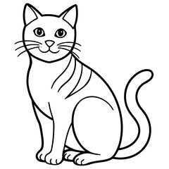 Cats line art vector