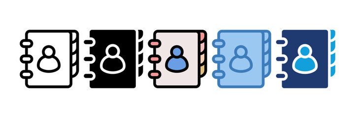 Address Book Icon Element For Design