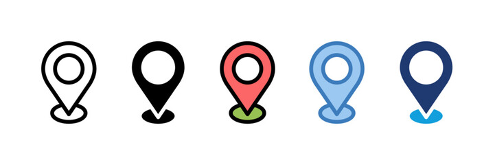 Location Pin Icon Element For Design