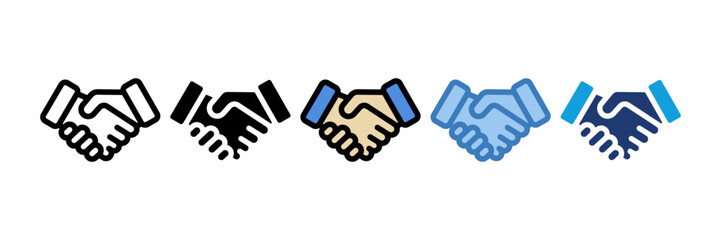 Handshake Icon Element For Design