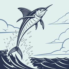 vector illustration of a whale