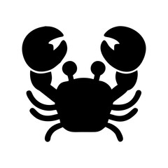 Crab with Boxing Gloves Silhouette
