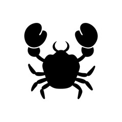 Crab with Boxing Gloves Silhouette
