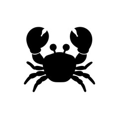 Crab with Boxing Gloves Silhouette
