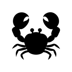 Crab with Boxing Gloves Silhouette
