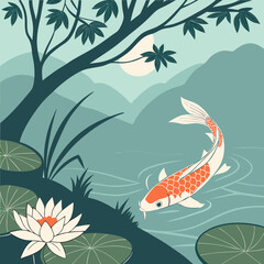 seamless pattern with fish