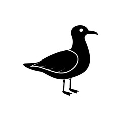 Seagull with French beret silhouette
