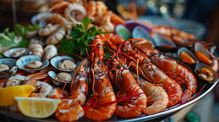 Gourmet Seafood Platter: An Elegant Selection of Ocean Treasures