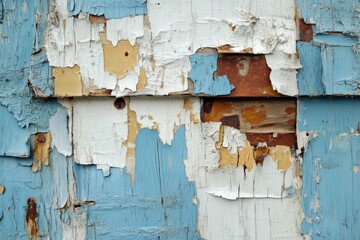 Textured Backround. Aged Blue Board on Antique Wood Surface