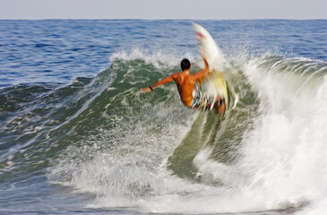 Surfer in motion
