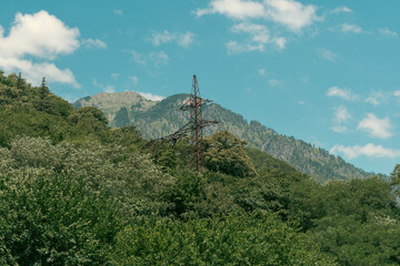 Mountain landscape on a sunny day. The mountains of Abkhazia
