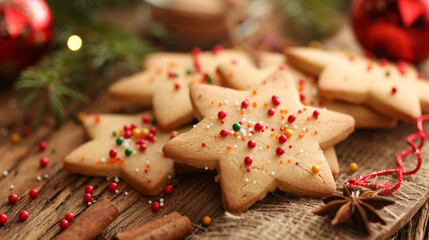 Deliciously Decorated: Star-Shaped Christmas Cookies for a Festive Touch